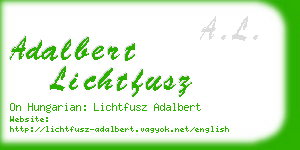 adalbert lichtfusz business card
